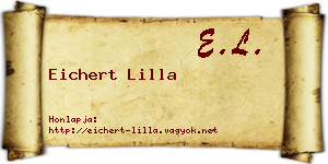Eichert Lilla névjegykártya